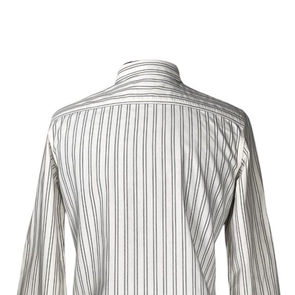 Ralph Lauren Women's Shirt Button Up Beige Black Striped Vintage Blouse Top S - Picture 7 of 10